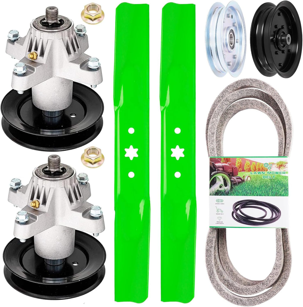 42' Lawn Mower Deck Rebuild Kit Fit MTD Craft sman Z6000 Zero Turn Lawn Mower Includes (2) Spindles 918-05137 618-05137 (2) Blades 490-110-M108 (2) Idler Pulley 756-05042 756-04511B