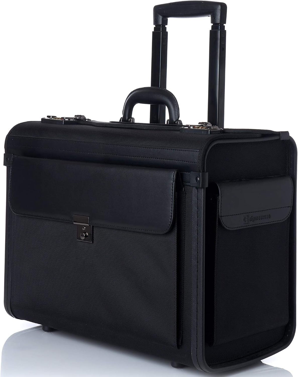 Alpine Swiss Rolling 17' Laptop Briefcase on Wheels Attache Lawyers Case Legal Size