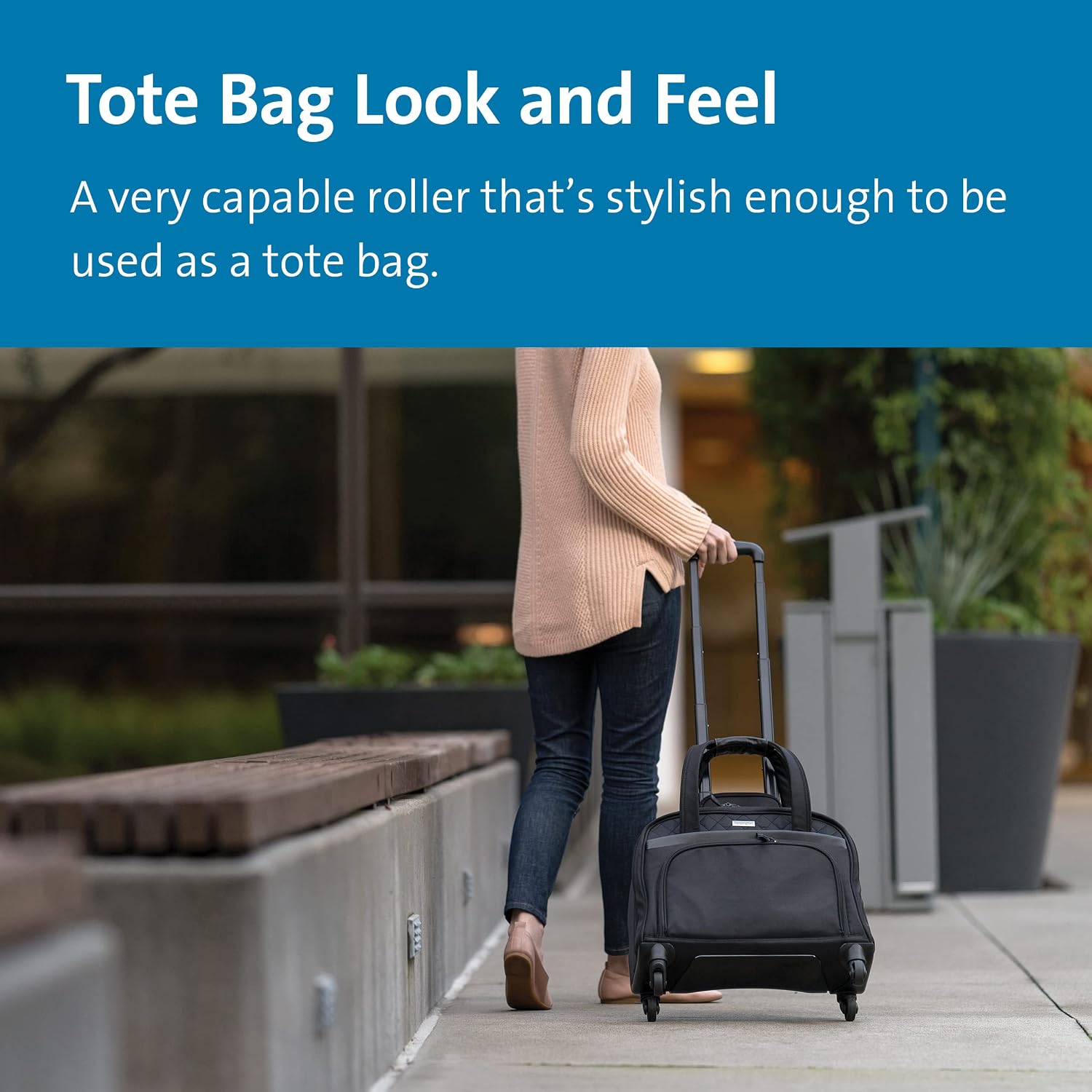 Kensington Contour 2.0 Laptop Rolling Bag, Briefcase, Laptop Spinner, Laptop Roller Bag wheeled,15.6', Water Resistant, Black (K60380WW)