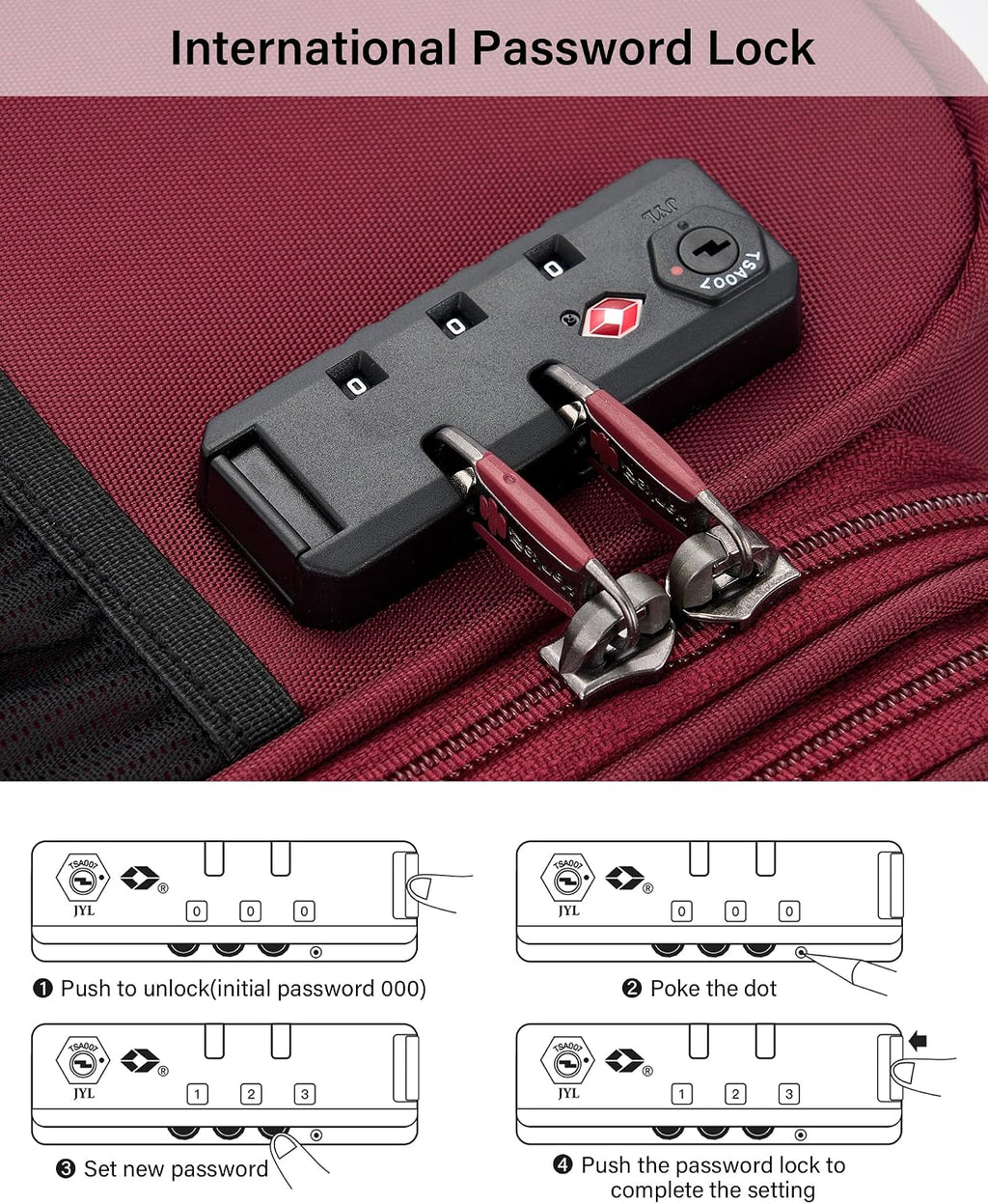 Hanke 16 Inch Underseat Carry On Luggage with Wheels Small Suitcase Softside Luggage Bags for Travel Lightweight Suitcases with Wheels Travel Luggage Personal Item for Men and Women(Burgundy)
