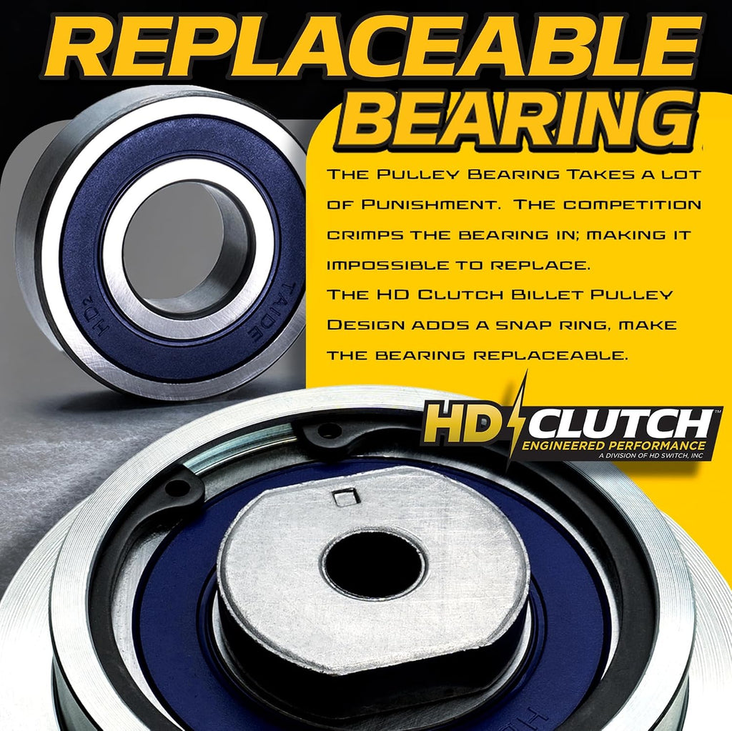 BIGBearing HiTorque 130ftlbs Billet Pulley PTO Clutch OEM Upgrade for AM138730 5219-117 fits John Deere EZTrak Series w/Larger Replaceable Pulley Bearing Zero Turn Lawn Mower HD Switch 5219117