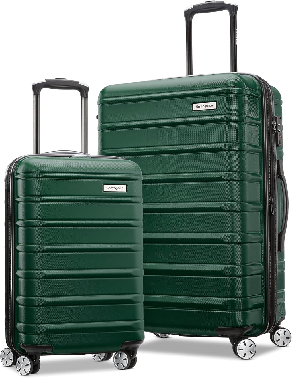 Samsonite Omni 2 Hardside 2 Piece Set - Includes Global Carry-On & Medium Checked Suitcases - 360° Dual Spinner Wheels - Integrated TSA Lock & Expansion - Amazon Exclusive - Emerald Green