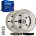 KAX Front Brake Kit for Ford F-150 1994-1996, E-150 Econoline 1994 1995 1996 1997 1998 1999 2000 2001, 11.71inch Brake Rotors Pads Kit, #54013+D632 Front Brakes