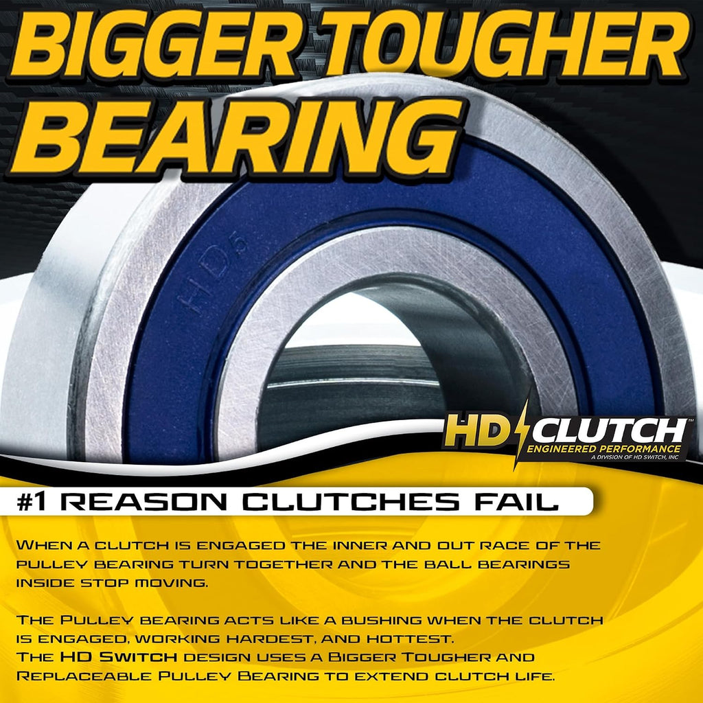 BIGBearing HiTorque 130ftlbs Billet Pulley PTO Clutch OEM Upgrade for AM138730 5219-117 fits John Deere EZTrak Series w/Larger Replaceable Pulley Bearing Zero Turn Lawn Mower HD Switch 5219117