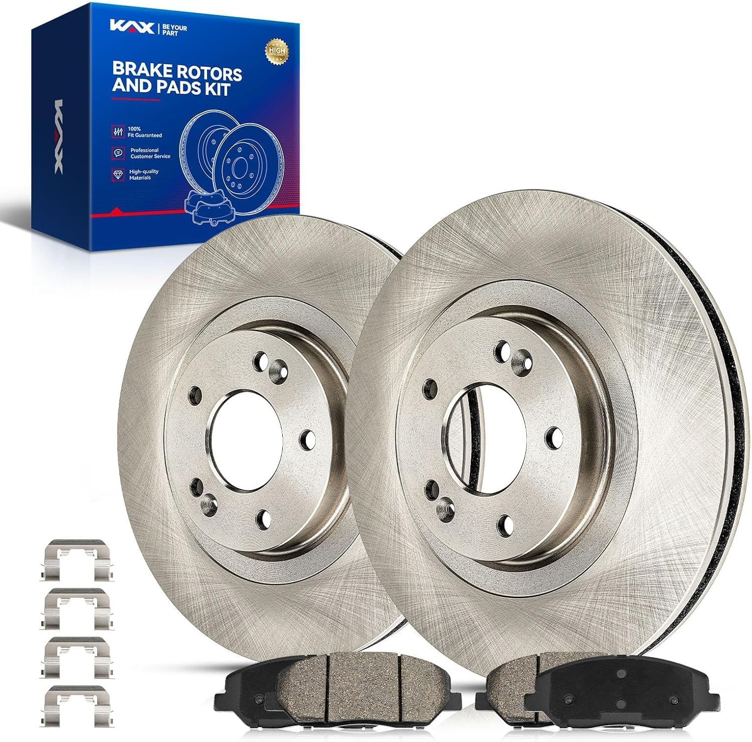 KAX Front Brake Kit for Hyundai Santa Fe 2013-2016, 12.6inch Brake Rotors Pads Kit, #31625+D1202 Front Brakes