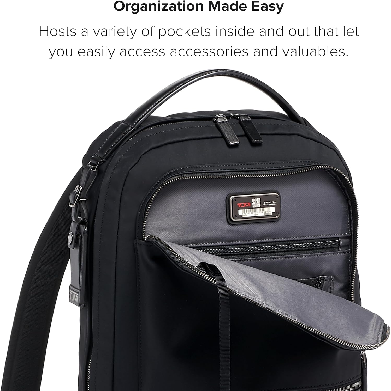 TUMI - Harrison Bradner Backpack - Men's Laptop Bag for Business & Travel - Fits up to 14' Screen - 16.5' X 11.5' X 3.5' - Black Nylon
