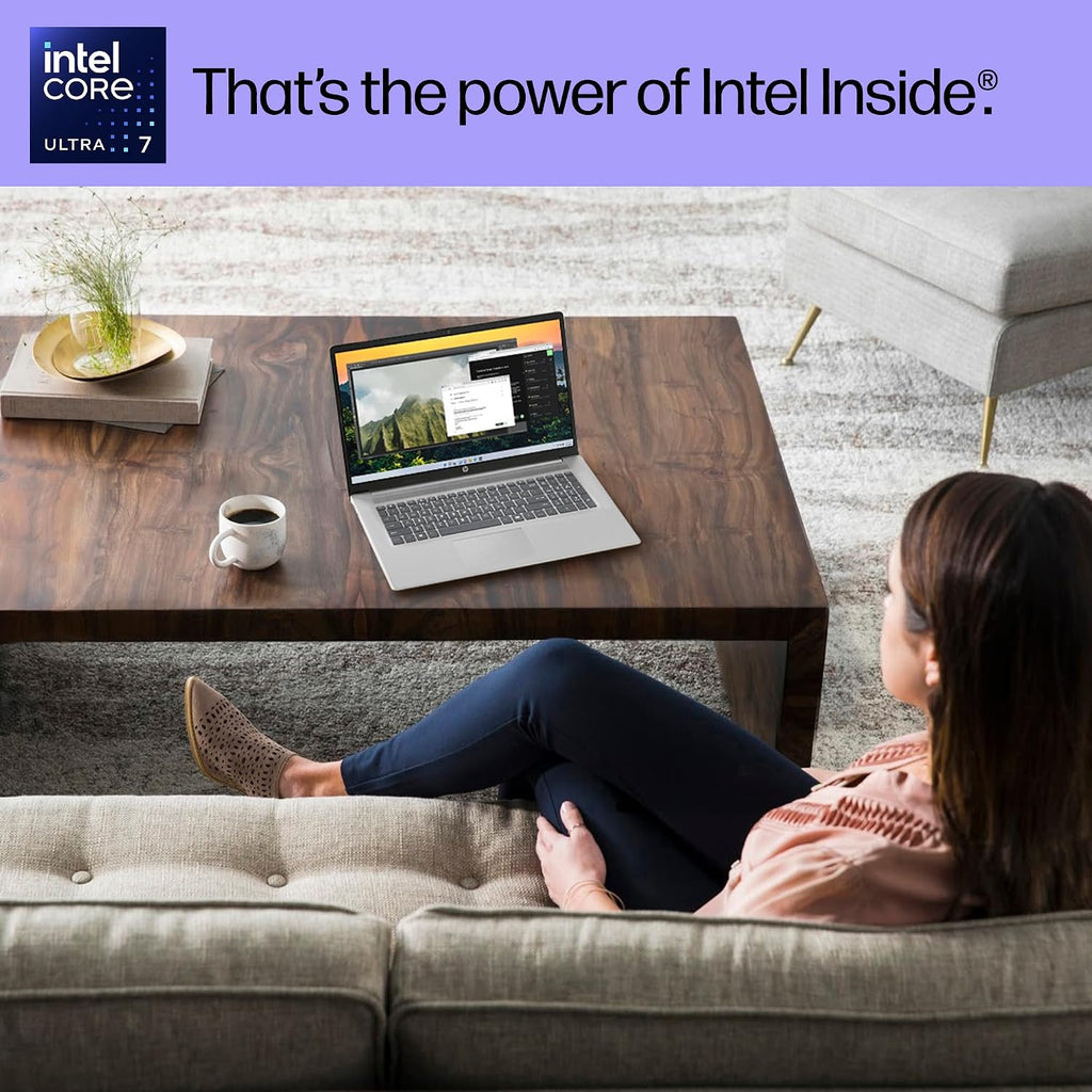 HP 17.3' HD+ Touchscreen Laptop, Intel 12-Core Ultra 7 255U(Beat Core 7 150U), Dedicated Intel AI Boost NPU 12 Tops, 16GB DDR5, 1TB SSD, Backlit KB, WiFi 6, Win 11 Home, w/512GB External SSD & Stylus