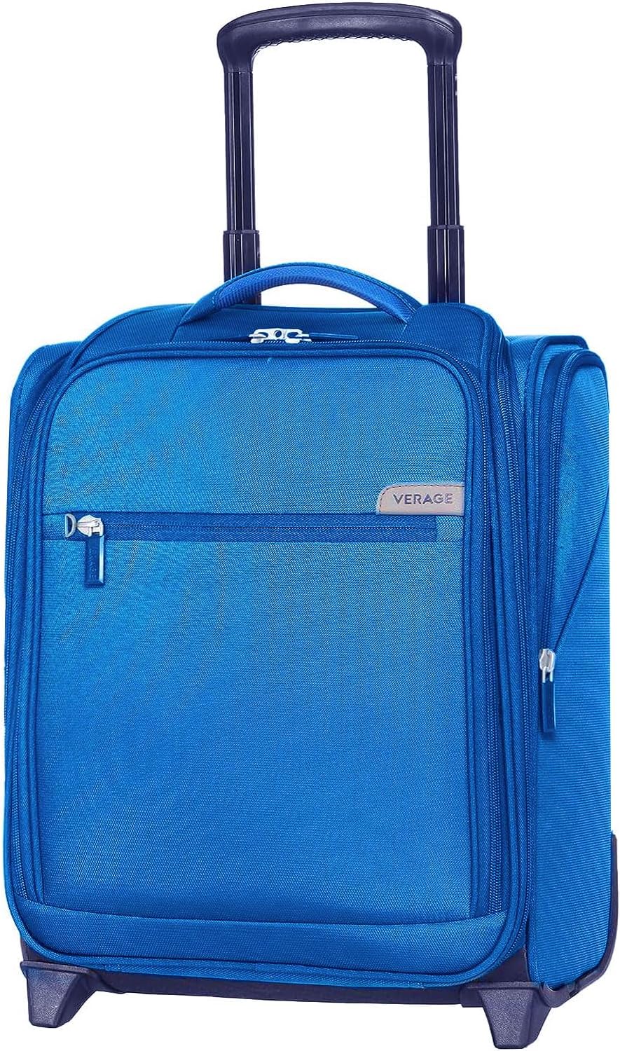 Verage Carry On Underseat Luggage with Wheels & USB Port, Wheeled Spinner Bag Carry-on Luggages for Airlines, Lightweight Suitcase Men Women, Pilots and Crew