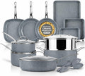 Granitestone Ceraluxe 20 Pc Ceramic Cookware Set Nonstick, Complete Pots and Pans Set Non Stick for Kitchen with Bakeware, Utensils & Steamer, Non Toxic Made Without PFOA PFOS, Oven & Dishwasher Safe
