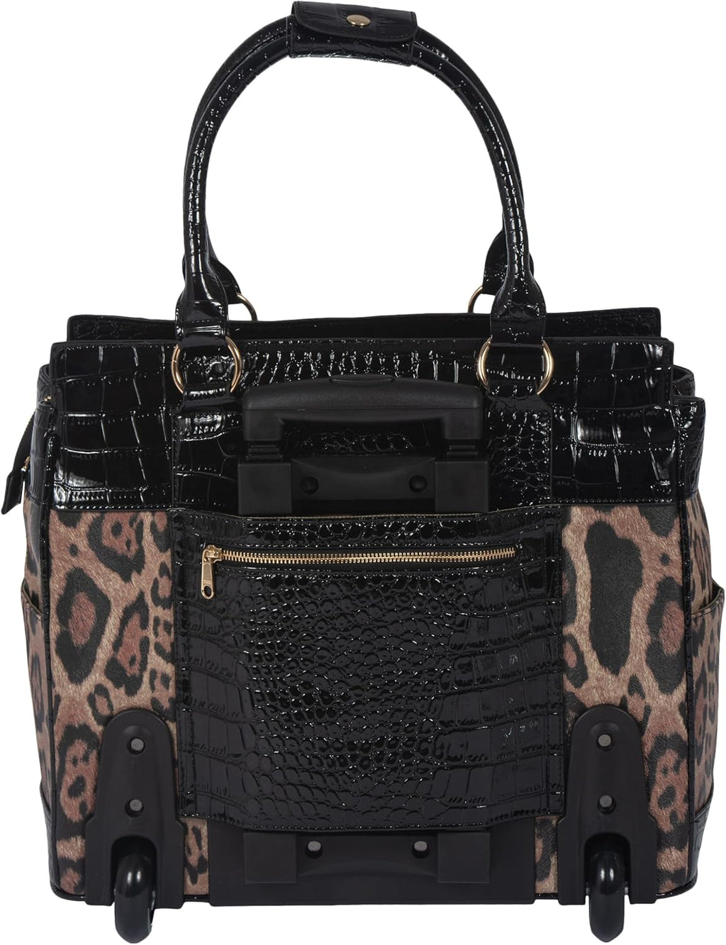 LTP London Leopard Rolling Laptop Bag for Women Computer Case - Fits 13'-17' Laptop