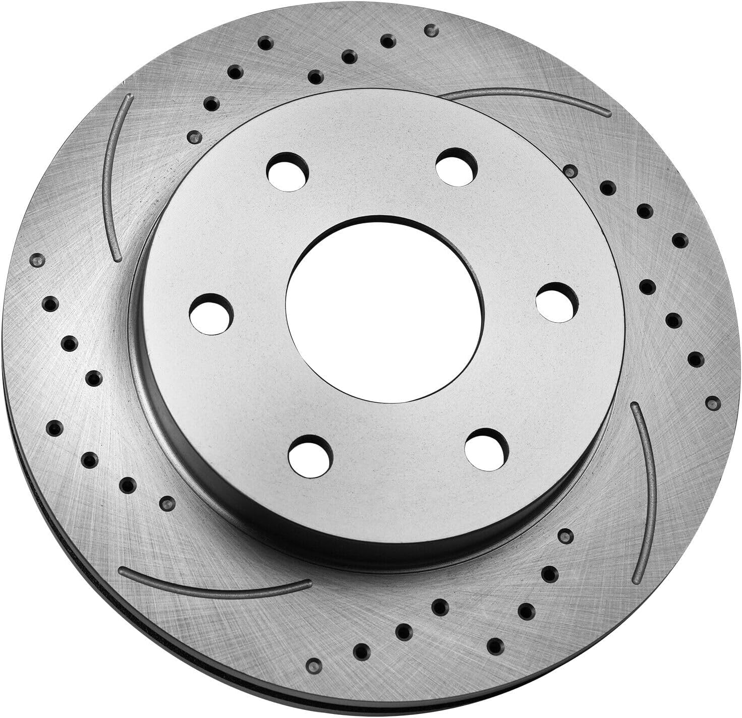 Pair Front Drilled and Slotted Rotors Ceramic Brake Pads for Chevy Silverado 1500 2002-2006, for GMC Sierra 1500 2003-2006, for GMC Yukon 2003-2006 Front Brake Pads and Rotors Kit