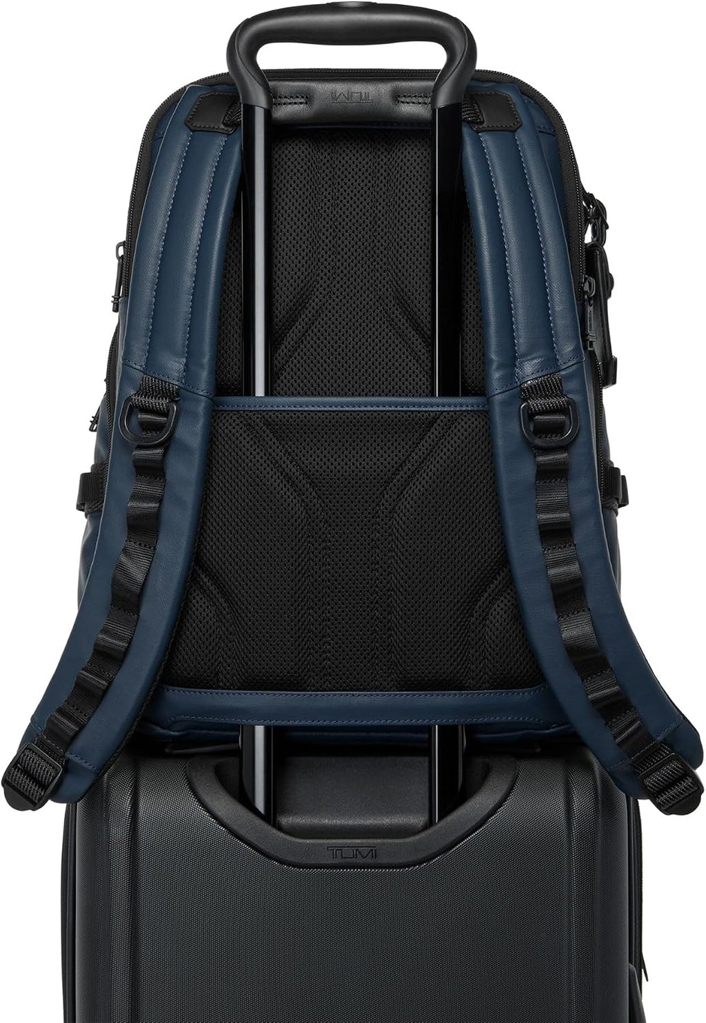 Tumi Mens Navigation Backpack Navy Coated Canvas One Size