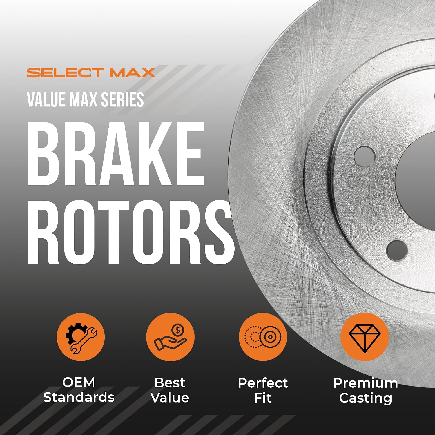 Max Advanced Brakes - Front Brake Rotor Set for 2023 BMW X1, OE-Style Replacement Front Rotors, Best Value