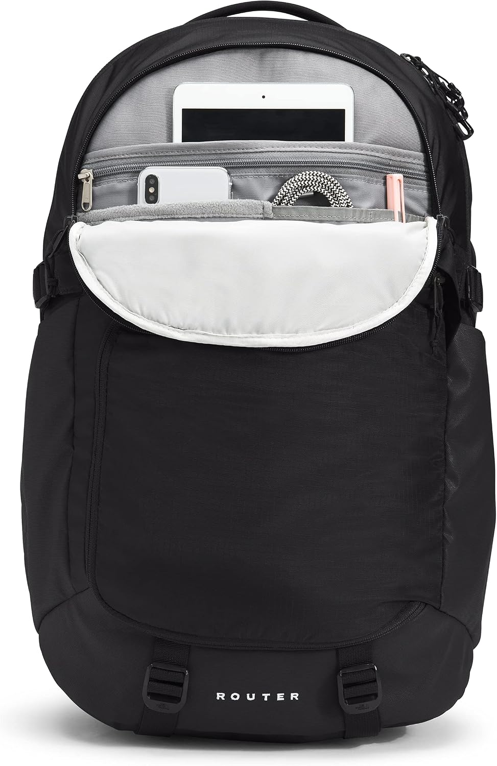 The North Face Router Everyday Laptop Backpack, TNF Black, One Size