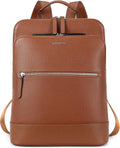 BOSTANTEN Leather Laptop Backpack for Women 15.6 inch Computer Bag Travel Work Daypack