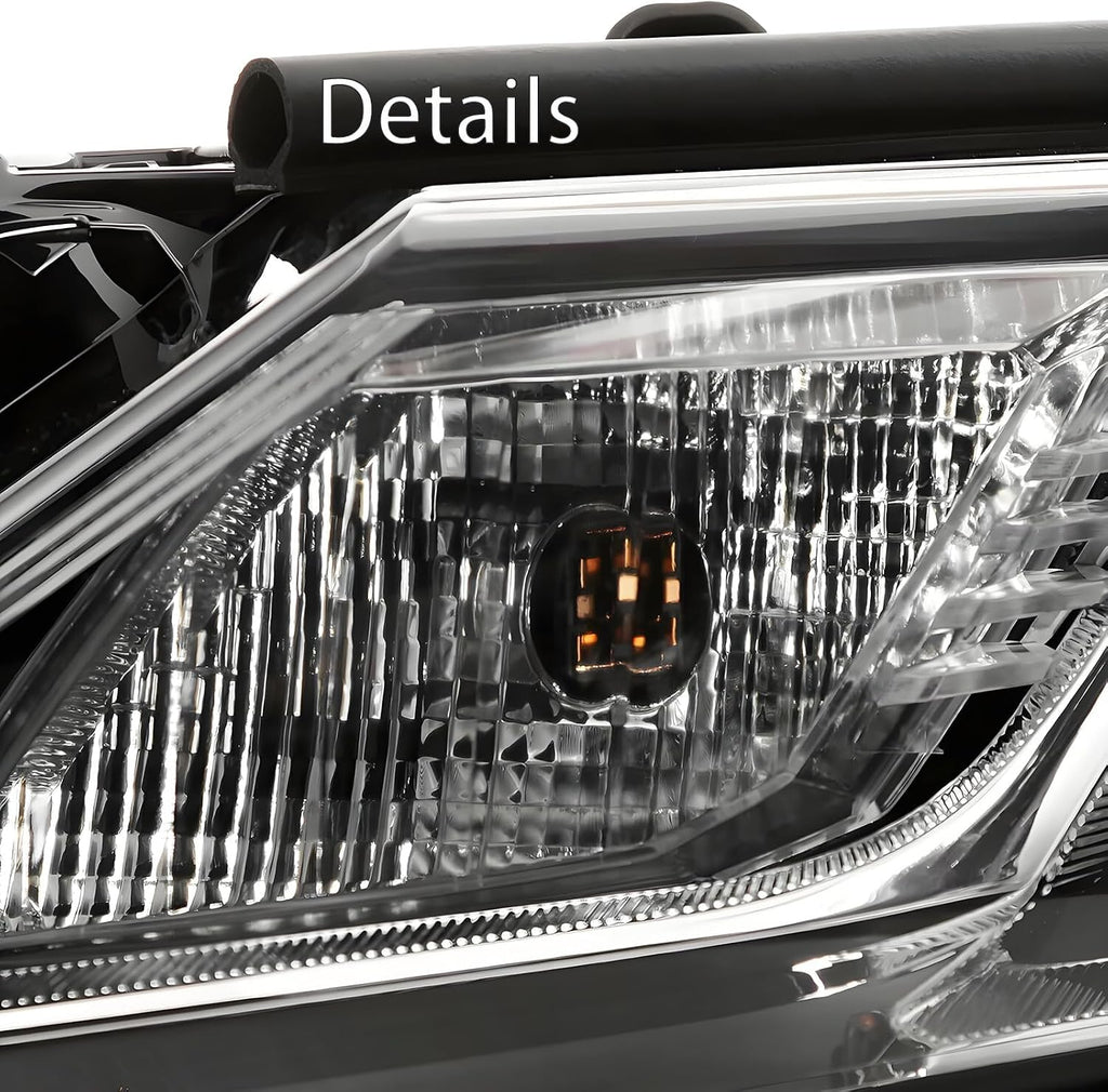 Left Driver Side LED Projector Headlights Assembly For 2018-2024 Toyota Camry L LE SE TRD Replacement Front bumper Headlamps OE Style Black Housing Clear Lens(LH)