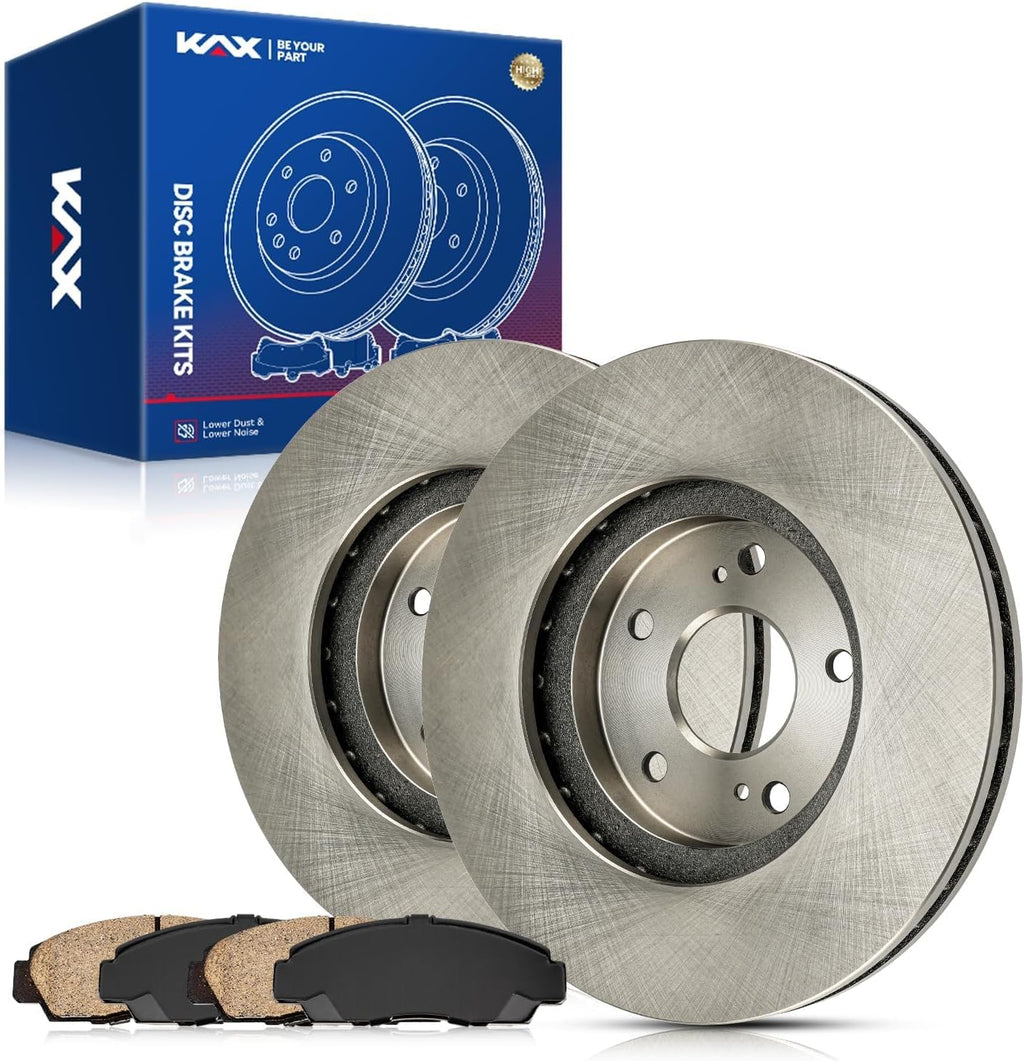 KAX Front Brake Kit for Honda Accord 2012, Acura TSX 2011-2014, 11.81inch Brake Rotors Pads Kit, #31275+D1506 Front Brakes