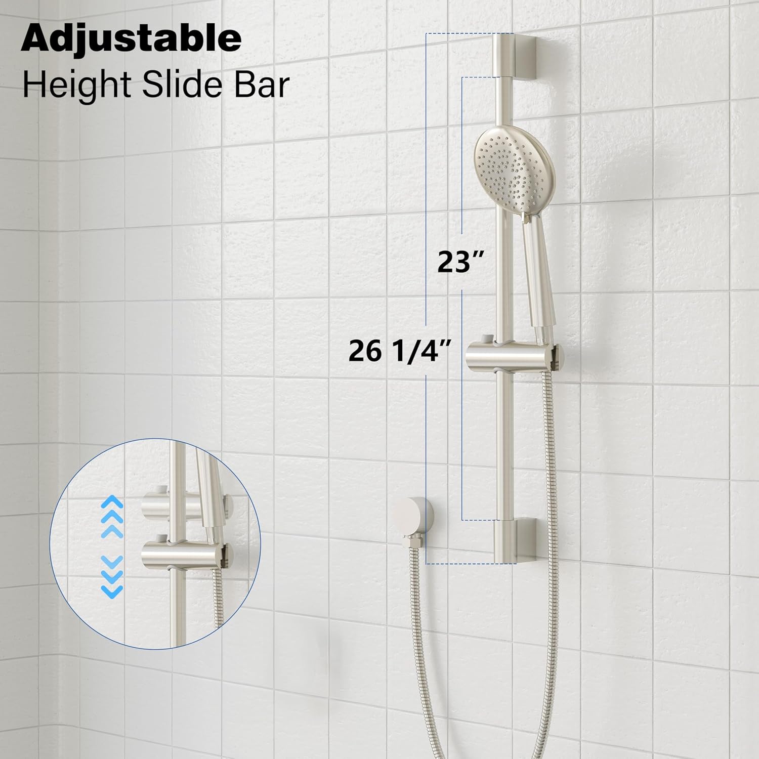 Gabrylly Shower System, High Pressure 12' Rain Shower Head with Handheld Shower, Wall Mounted Slide Bar Shower Faucet Set Complete, Shower Combo Set with Shower Valve,Brushed Nickel