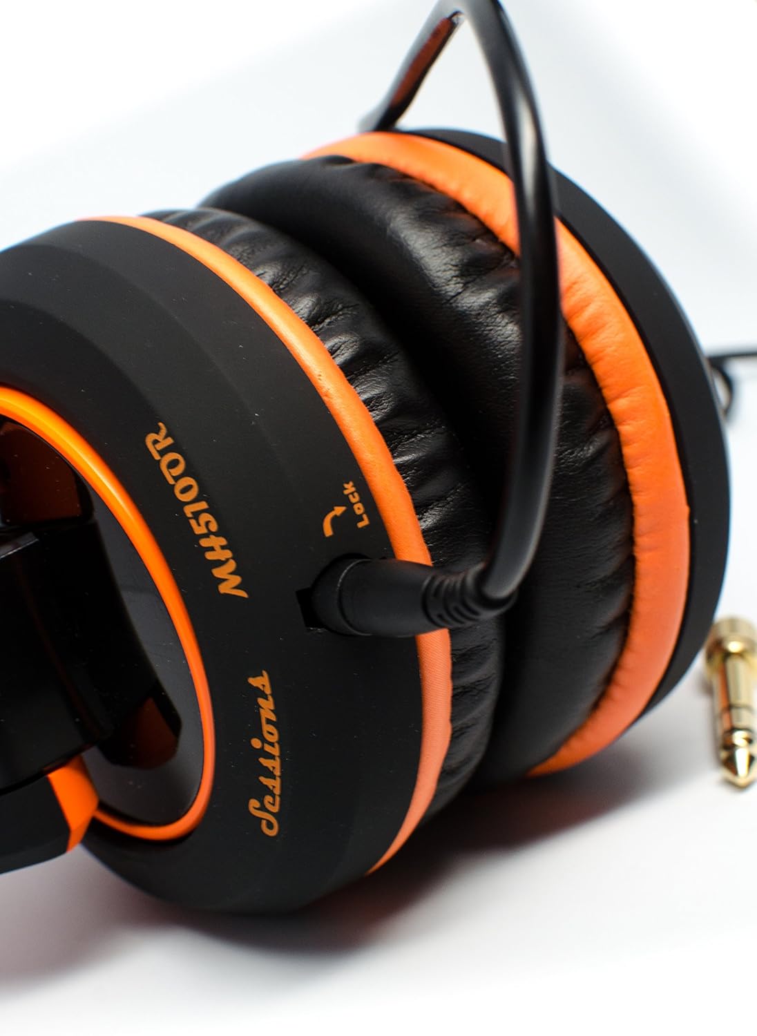 CAD Audio Sessions MH510OR Closed-Back Headphones, Black/Orange