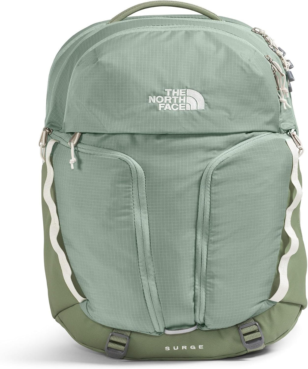 The North Face Women's Surge Commuter Laptop Backpack - Everyday Travel Bag, Laptop Sleeve, Water-Repellent, Slate Moss/Bark Mist, One Size