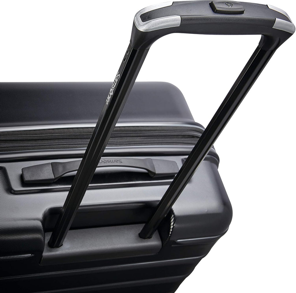 Samsonite Omni 2 Hardside Expandable Luggage with Spinner Wheels, PRO 2PC SET (CO/M), Midnight Black