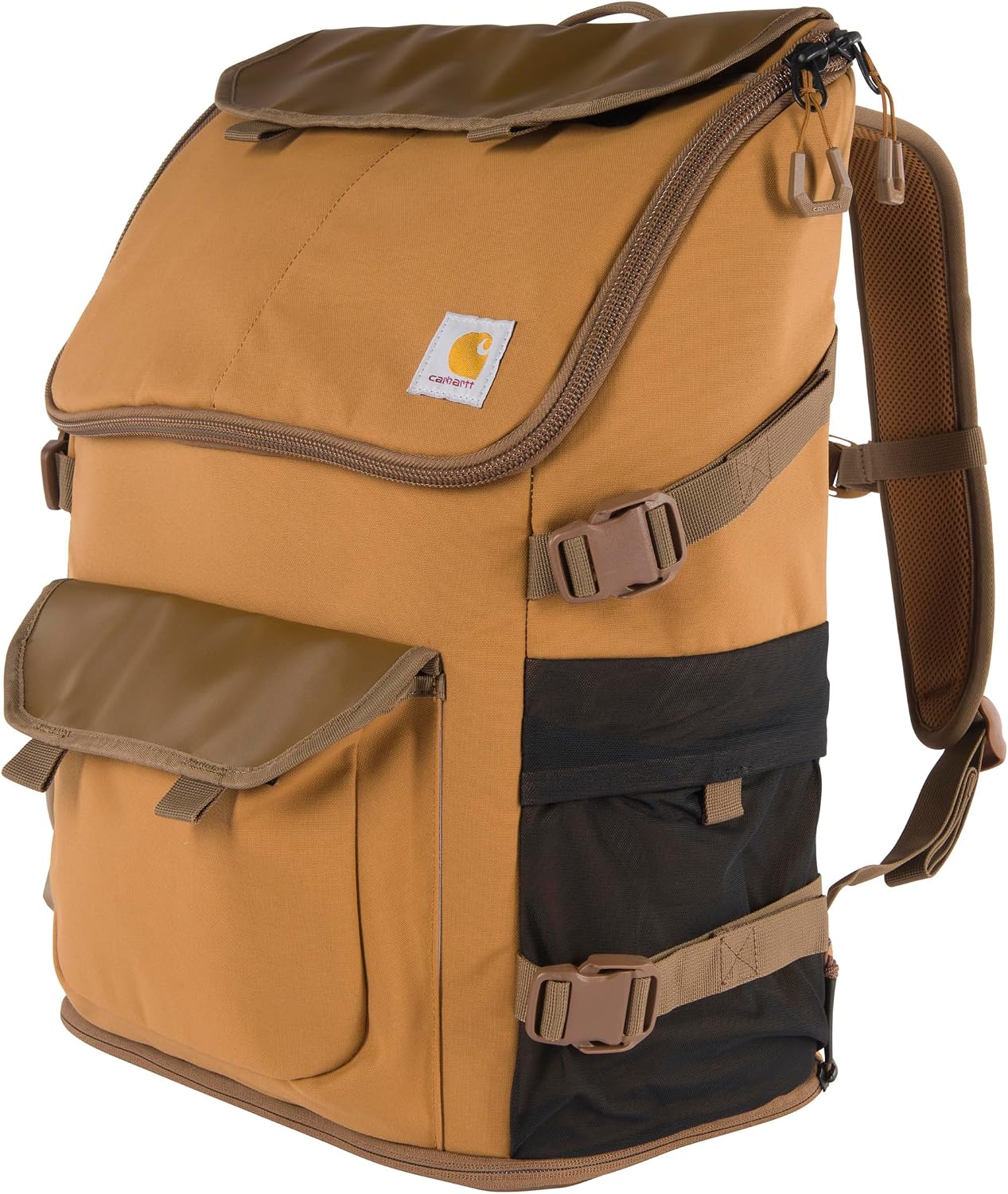 Carhartt 35L Nylon Workday Backpack, Durable Water-Resistant Pack with 15' Laptop Sleeve and Adjustable Shoulder Straps, Carhartt Brown