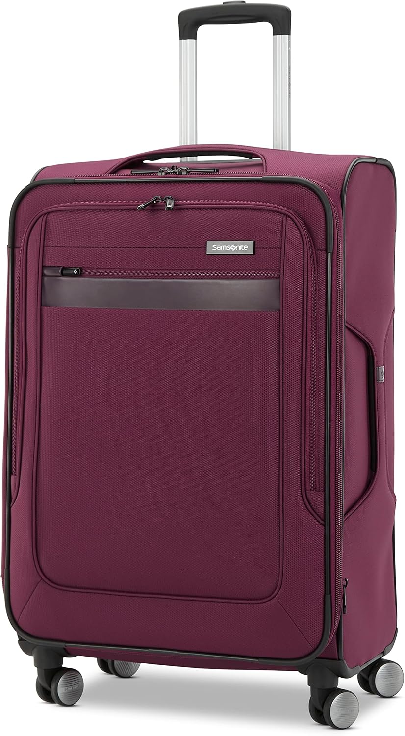 Samsonite Ascella 3.0 Softside Expandable Luggage with Spinner Wheels, Med EXP Spinner, Light Plum