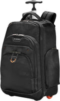 EVERKI Atlas Wheeled 30L Laptop Backpack - Rolling Backpack for Men & Women, Carry-On Travel Roller Backpack for Laptops, Fits 13 to 17.3 Inches with Adjustable Compartment for Business & Work - Black