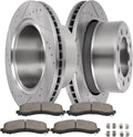 SCITOO Disc Brake Pads and Rotors Rear 14.09' Rotors Replacement For Ram For 2500 2019-2023,For Ram For 3500 2019-2023, 8/Lugs Vented Brake Kits
