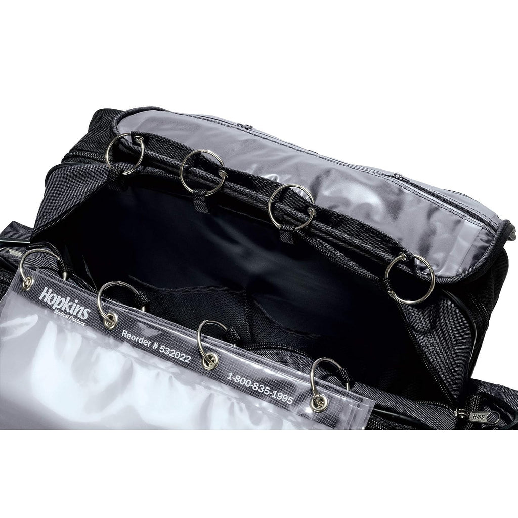 Hopkins Medical Products Rolling Med Bag with EZ-View: Waterproof, Ultimate Mobility for Healthcare Pros, 39.5' Handle, 16' x 3' x 12', Black