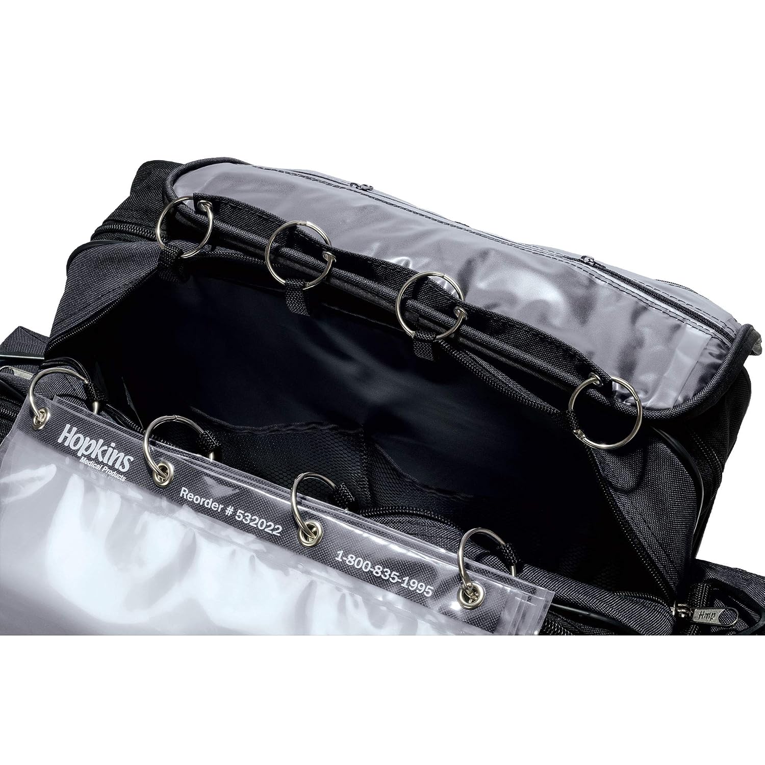 Hopkins Medical Products Rolling Med Bag with EZ-View: Waterproof, Ultimate Mobility for Healthcare Pros, 39.5' Handle, 16' x 3' x 12', Black