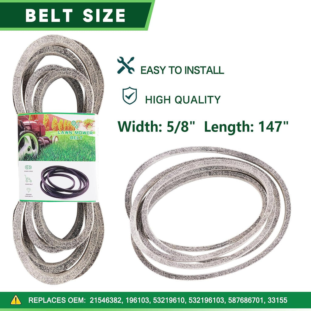54 inch Mower Deck Rebuild Kit Compatible with Husqvarna YTH2454 LGT2654 LGT2554 Includes 3 Spindle 187292 3 Blades 187254 3 Pulleys 153535 1 Belt 21546382