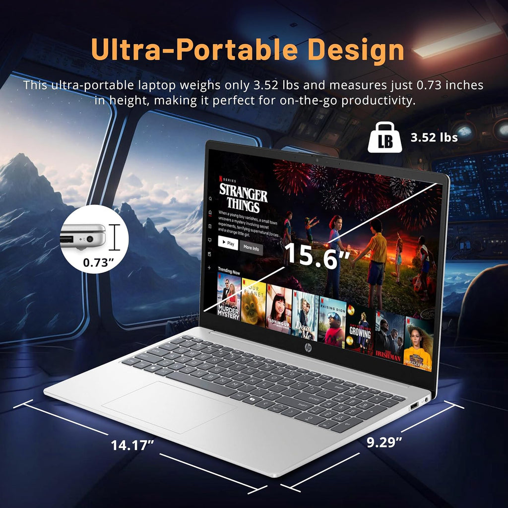 HP 15.6' FHD Touchscreen Laptop, Intel i7-1355U, 16GB RAM, 800GB Storage(512GB SSD+288GB Docking Station Set), Intel Iris Xe Graphics, Numeric Keypad, 720p HD Camera, Wi-Fi 6, Win 11 Pro, Silver