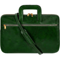 Time Resistance Slim Leather Briefcase - Italian Handmade Leather Computer Bag - Briefcase for Men and Women - Laptop Bag