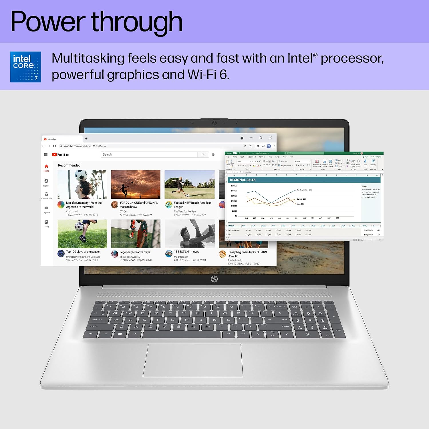 HP 17 inch Touchscreen Laptop Computer Business, MS Office, 17.3' HD+ Display, Intel 10-Core i7-150U(up to 5.4 GHz), Backlit Keyboard, Wi-Fi 6, Windows 11 Pro(16GB RAM|1 TB SSD)