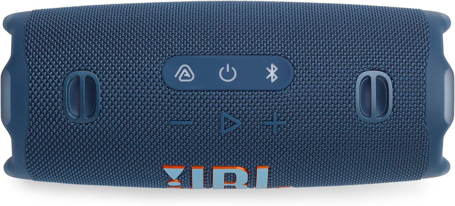JBL Charge 6 - Portable Waterproof & Drop-Proof Bluetooth Speaker, Bold JBL Pro Sound with AI Sound Boost, 28Hrs of Playtime, Built-in powerbank & Comes with a Sturdy/Removable Carrying Strap (Blue)