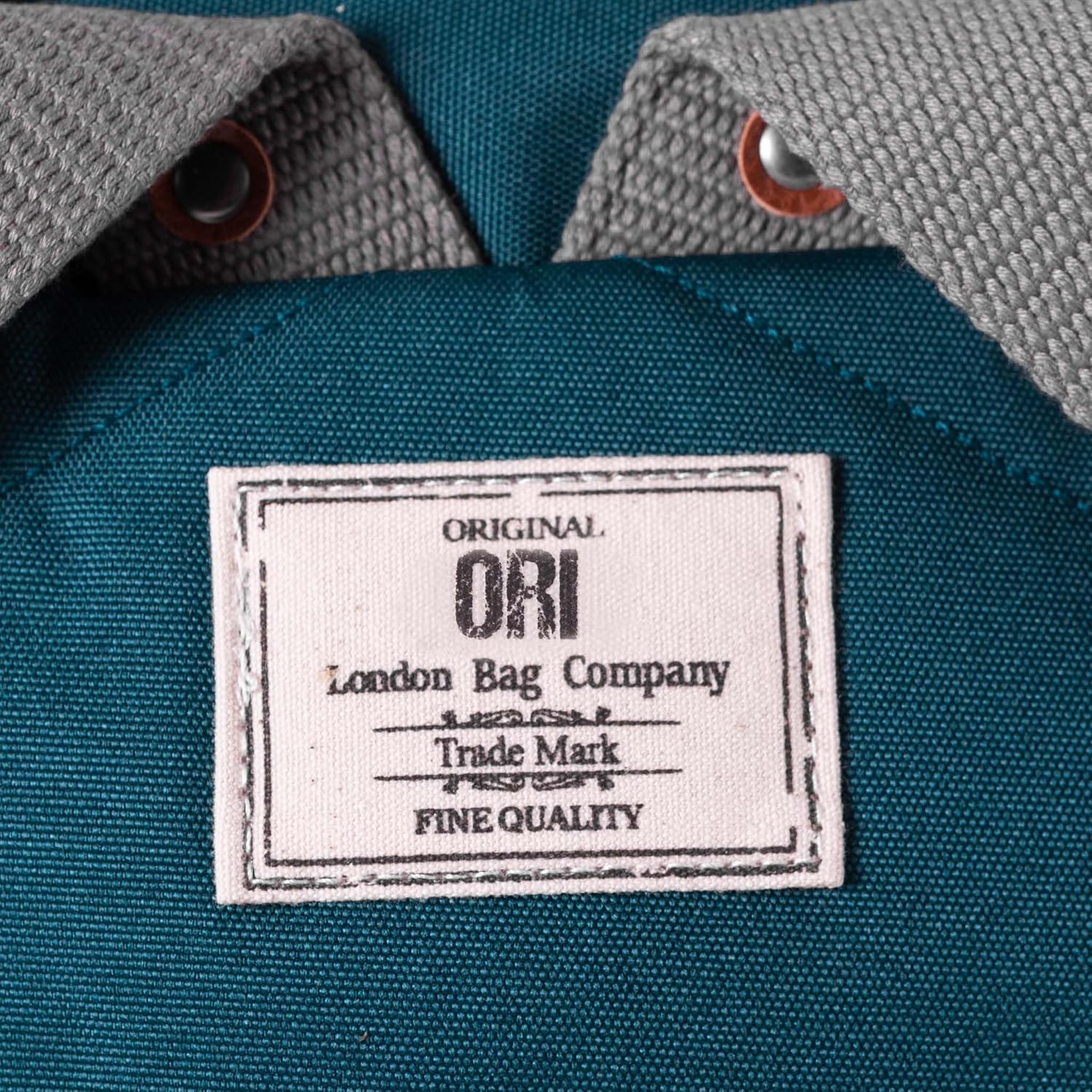 ORI LONDON Travel Backpack - Large Water-Resistant Nylon Rolltop Laptop Backpack for Men & Women - The Finchley - Teal