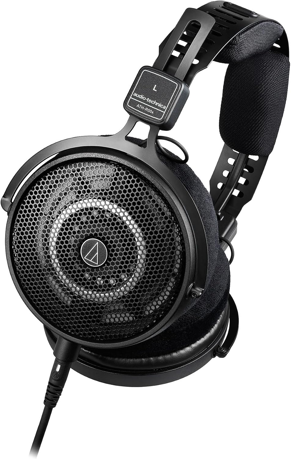 Audio-Technica ATH-R50X Professional Open-Back Reference Headphones - Black Bundle with Case, Stand, Cable, and Austin Bazaar Polishing Cloth