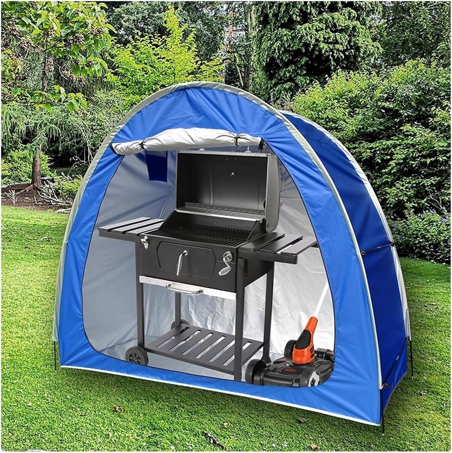 Bike Cover Waterproof Outdoor Travel Bike Storage Shed Tent Dimensions 200x80x165CM For Motorcycle, Garden Tools, Lawn Mower(A)