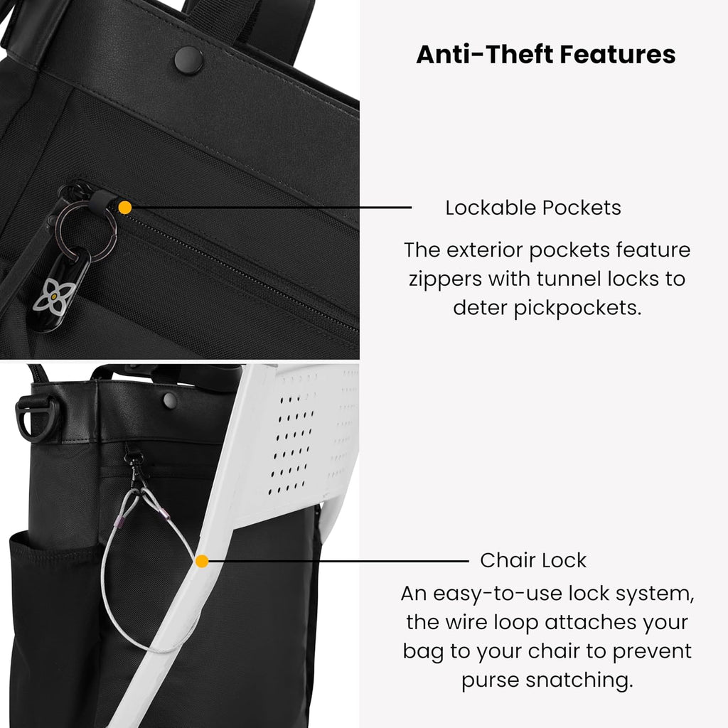 Sherpani Soleil, Anti Theft Convertible Backpack, 3 in 1 Tote Bag, Crossbody Bag, Cross Body Purse, 18L Travel Backpack, Travel Gifts for Women, RFID Protection, Fits 13' Laptop (Straw Lite)