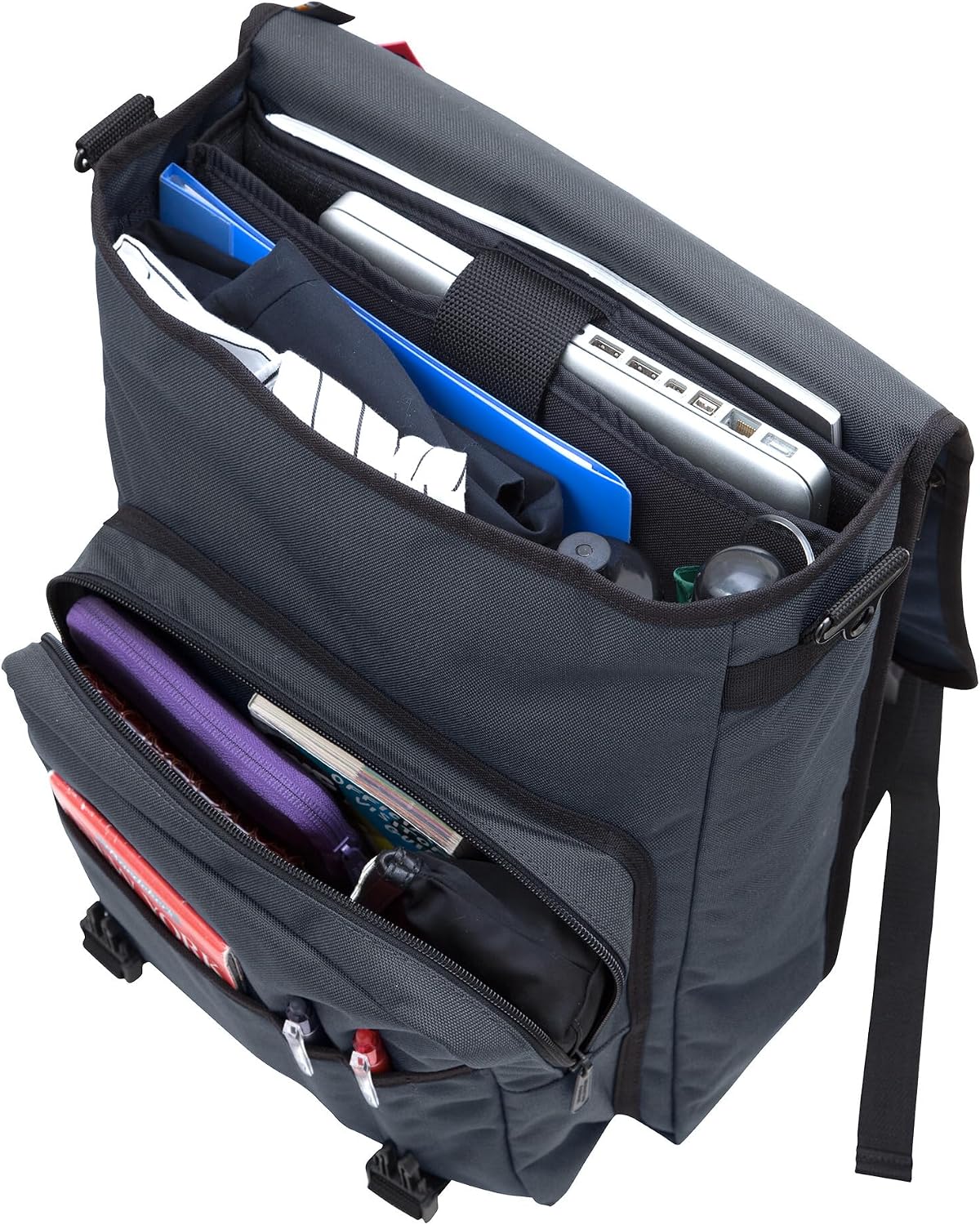 Manhattan Portage Commuter Laptop Bag Stylish Messenger Bag for Men & Women Durable Cordura Fits Up to 17' Laptop Ideal for Work College Travel (Grey)