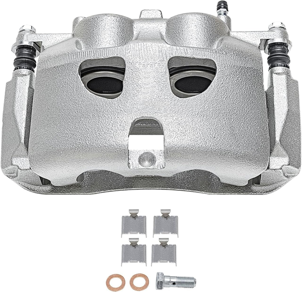 Detroit Axle - 2 Front Brake Calipers for 2010-2011 Ford F-150 Lincoln Mark LT 2010-2021 Expedition Navigator, Disc Brake Calipers w/Bracket Replacement