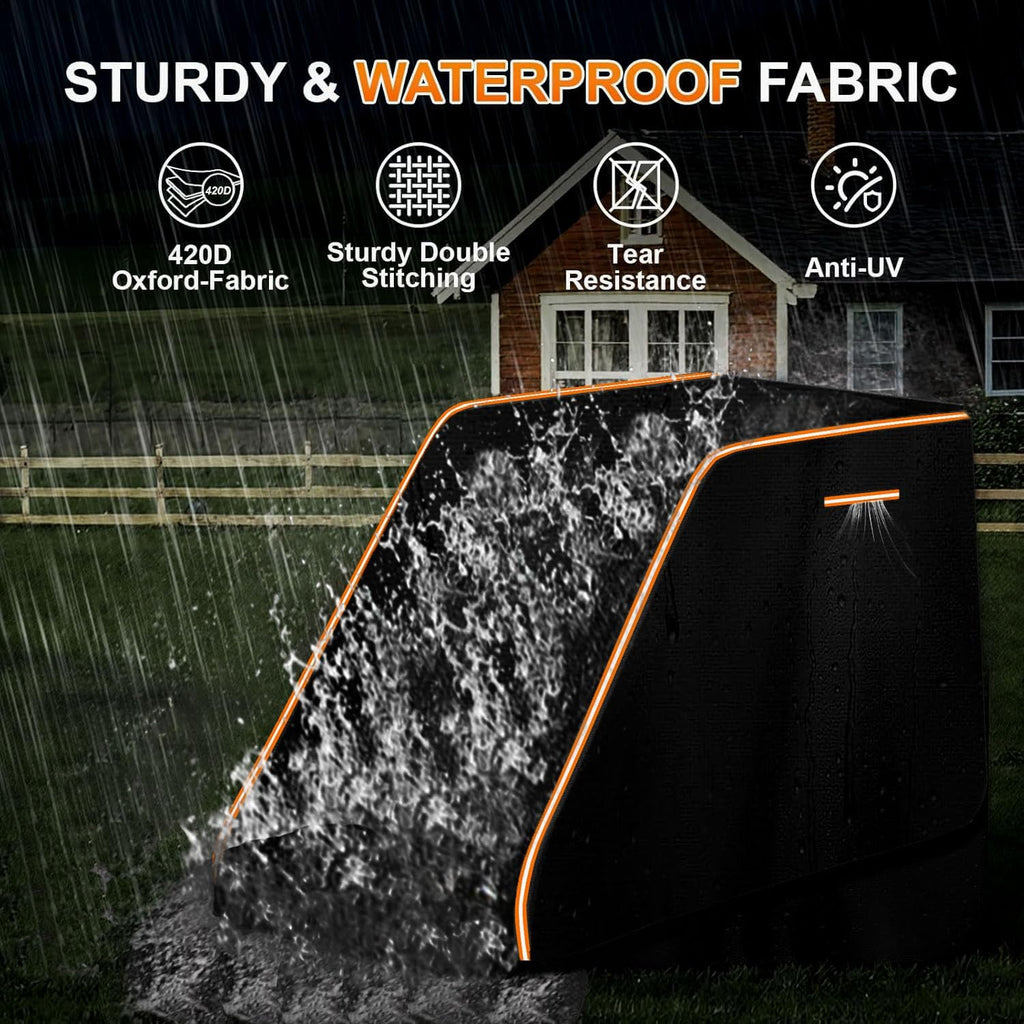 Skid Steer Cover Waterproof Heavy Duty, 900D UV Protection Track Loader Cover Compatible with Bobcat, John Deere, Kubota, Caterpillar, Case, New Holland, JCB, X-Large(155'x 85'x 88')