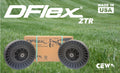 DFlex® Flat Free Lawn Mower Wheel, 11x5-5 Shock Absorption Solid Front Tires for Zero Turn Mower, 360Lbs Load, 1/2' or 5/8' or 3/4' Bearings, 5.91' Hub Bore Length, 2Pack (0.50' BB)