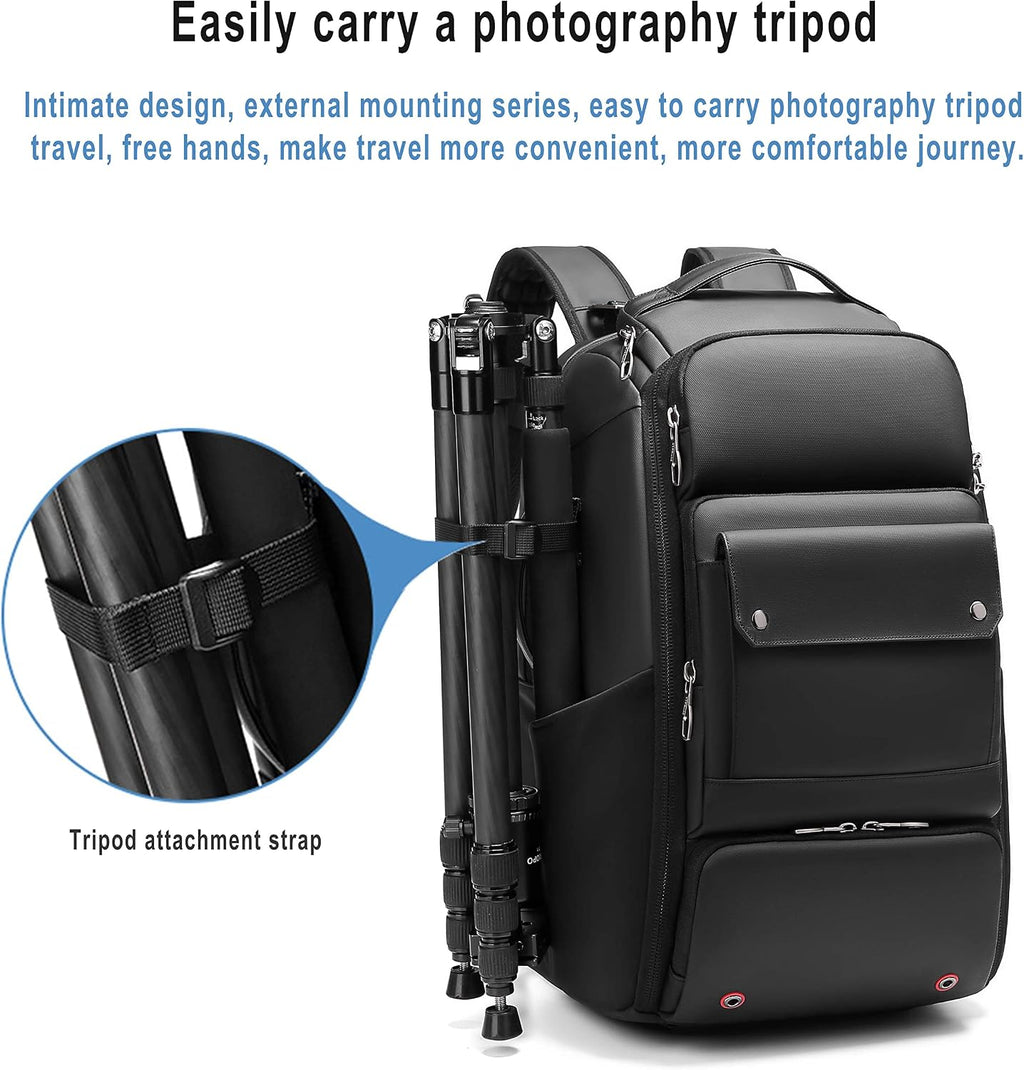 Waterproof DSLR Camera Backpack - Large with TSA Lock, Fits Drone & 17-Inch Laptop