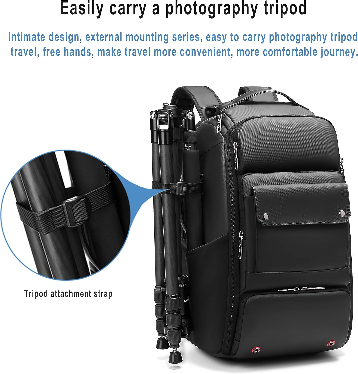 Waterproof DSLR Camera Backpack - Large with TSA Lock, Fits Drone & 17-Inch Laptop