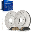 KAX Front Brake Kit for Honda Pilot 2003-2008, 11.81inch Brake Rotors Pads Kit, #31275+D914 Front Brakes
