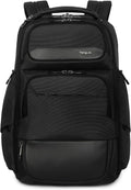 Targus 15-16 Inch Heritage Luxe Backpack, Professional Laptop Backpack with Padded Laptop Compartment, Ergonomic Shoulder Straps, Water-Resistant Fabric, Spacious Storage, Black (TBB656GL)