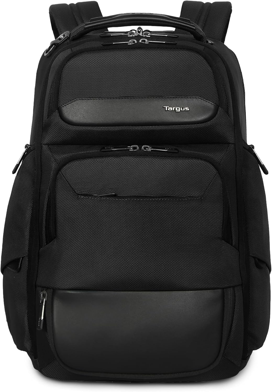 Targus 15-16 Inch Heritage Luxe Backpack, Professional Laptop Backpack with Padded Laptop Compartment, Ergonomic Shoulder Straps, Water-Resistant Fabric, Spacious Storage, Black (TBB656GL)