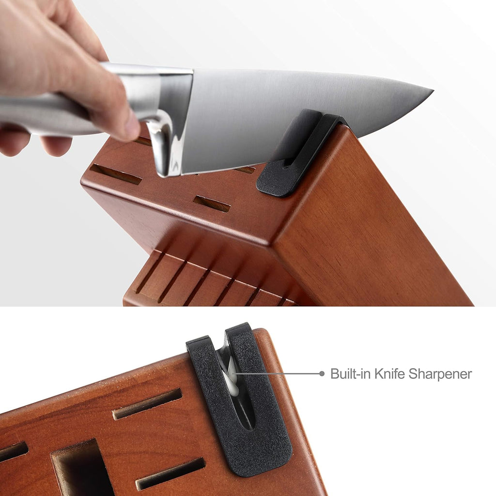McCook® Knife Sets, German Stainless Steel Kitchen Knife Block Sets with Built-in Sharpener (Pack of 2)